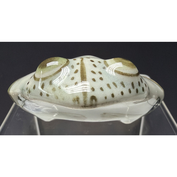 Vintage Mexican Folk Art Tonala Frog Toad Sitting Floral Painted Figurine - Picture 2 of 16